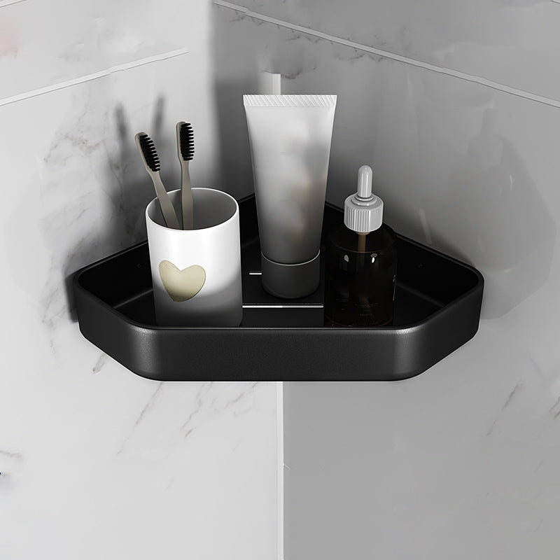 Sikunuo | Matt black bathroom accessories set Modern anti-rust 1/2/3-piece bathroom shelf