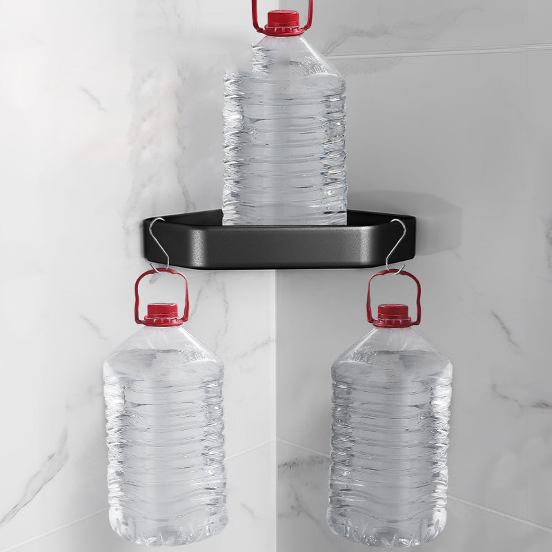 Sikunuo | Matt black bathroom accessories set Modern anti-rust 1/2/3-piece bathroom shelf