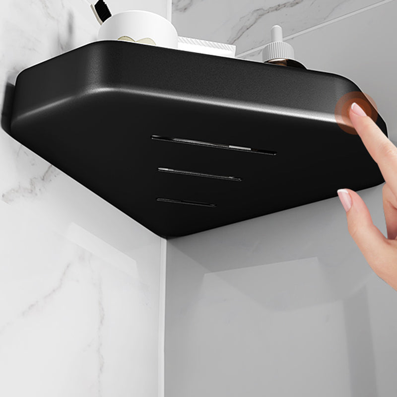 Sikunuo | Matt black bathroom accessories set Modern anti-rust 1/2/3-piece bathroom shelf