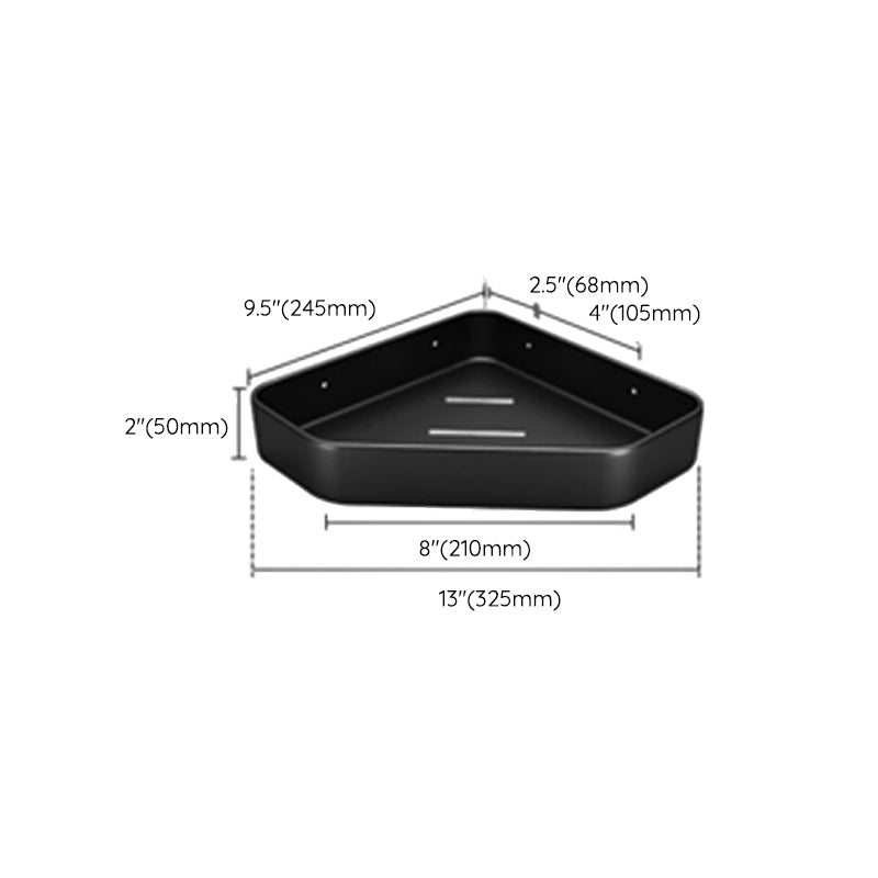 Sikunuo | Matt black bathroom accessories set Modern anti-rust 1/2/3-piece bathroom shelf
