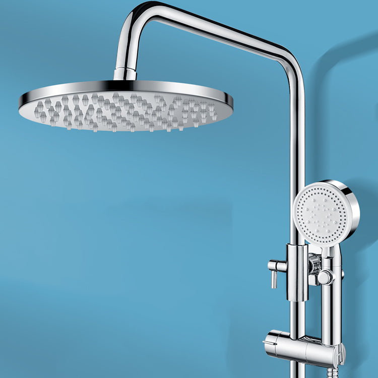 Sikunuo | Metal Shower Head Combo Contemporary Round Fixed Shower Head for the Bathroom
