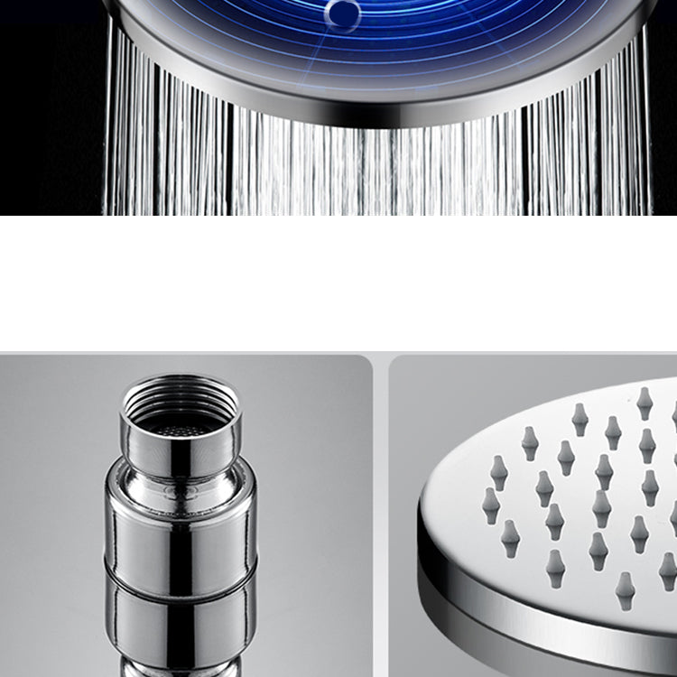 Sikunuo | Metal Shower Head Combo Contemporary Round Fixed Shower Head for the Bathroom