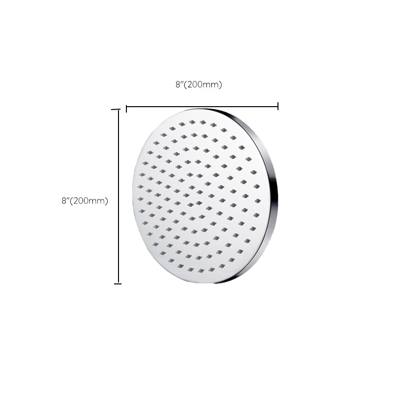 Sikunuo | Metal Shower Head Combo Contemporary Round Fixed Shower Head for the Bathroom