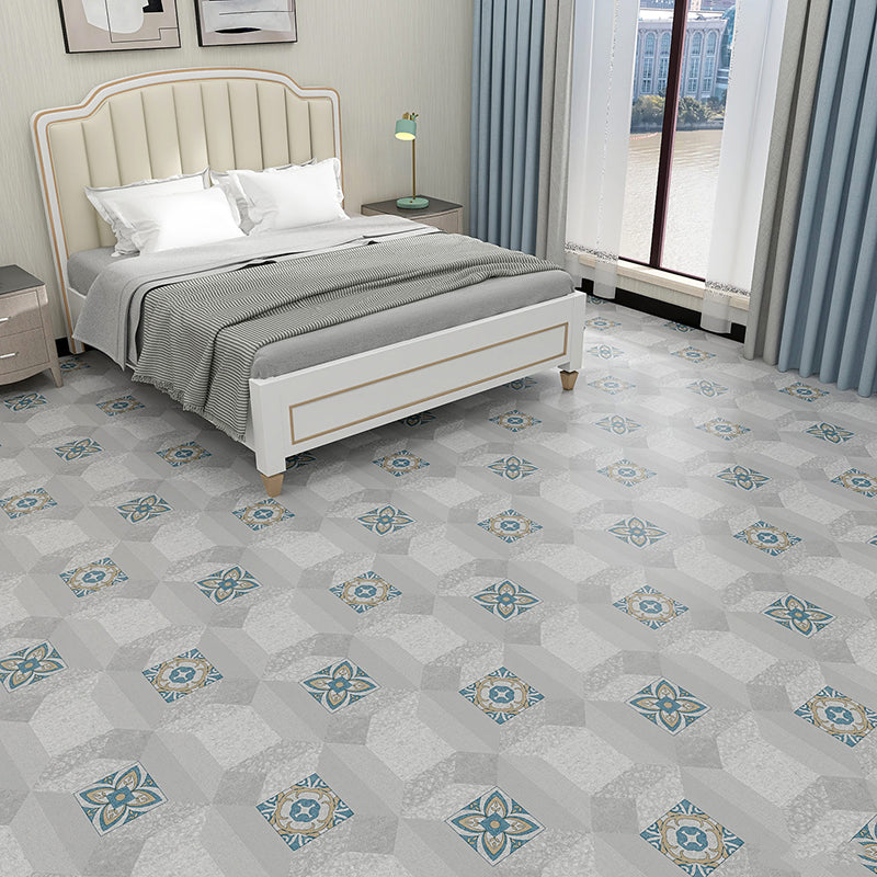 Sikunuo | Fabric Look Plastic Floor Water Resistant Square Edge Floor Tiles