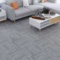 Sikunuo | Fabric Look Plastic Floor Water Resistant Square Edge Floor Tiles
