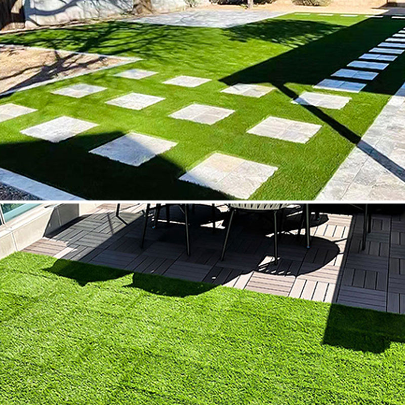 Sikunuo | Outdoor Deck tiles with striped detail composite snap parts wood deck tiles
