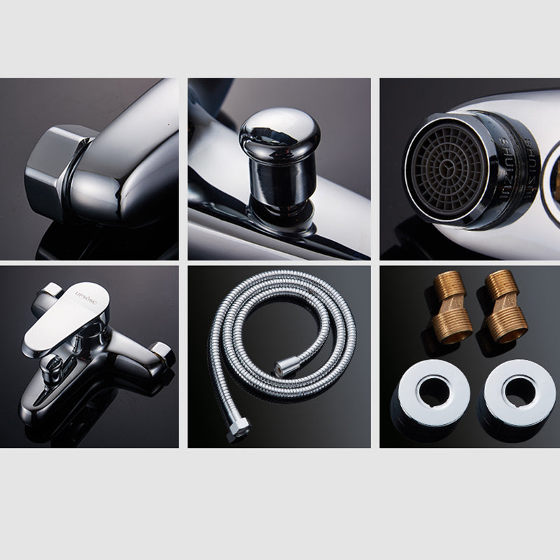 Sikunuo | Tradition Fixed Bathtub Mixer Wall Mount Lever Handle Bathtub Mixer