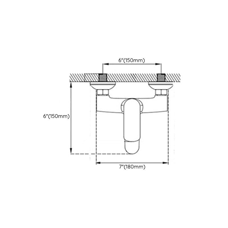 Sikunuo | Tradition Fixed Bathtub Mixer Wall Mount Lever Handle Bathtub Mixer