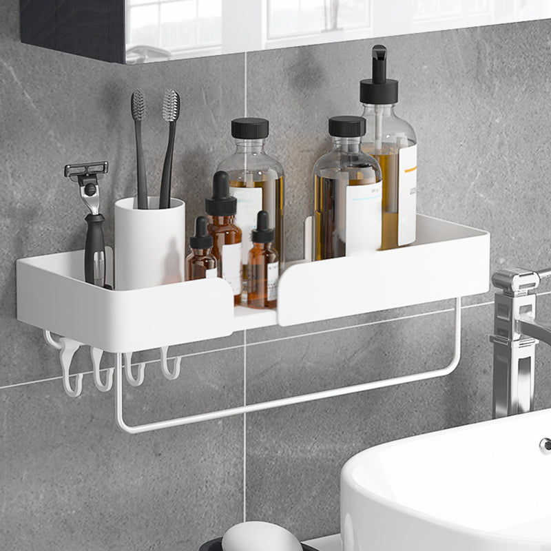 Sikunuo | White Bathroom Set Modern 1/2/3 - Pieces Stainless Steel Bathroom Shelf