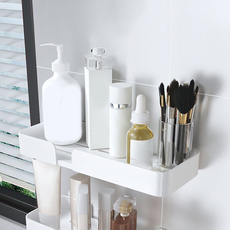 Sikunuo | White Bathroom Set Modern 1/2/3 - Pieces Stainless Steel Bathroom Shelf