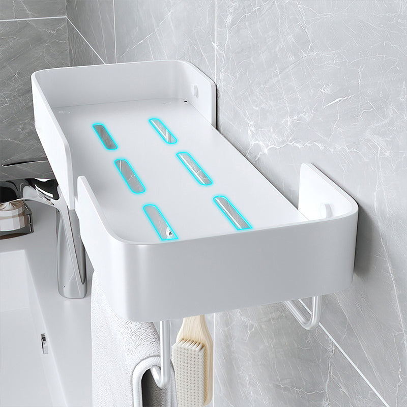 Sikunuo | White Bathroom Set Modern 1/2/3 - Pieces Stainless Steel Bathroom Shelf