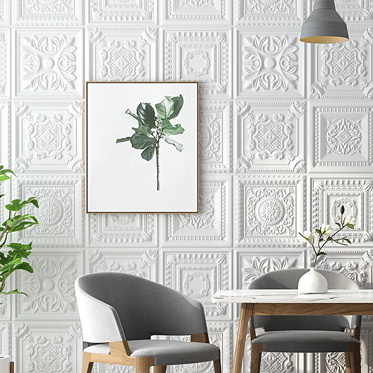 Sikunuo | Modern Pearl Wall Element Access Panel Peel and Stick Wall Tile Set of 10