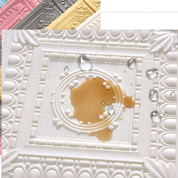 Sikunuo | Modern Pearl Wall Element Access Panel Peel and Stick Wall Tile Set of 10