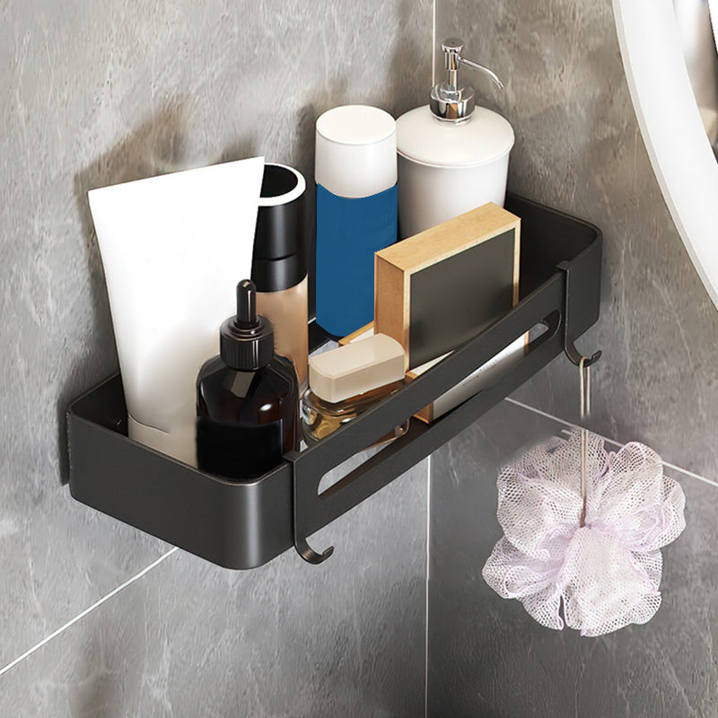 Sikunuo | Black/Silver Bath Set Modern 1/2/3-Piece Anti-Rust Bath Rack