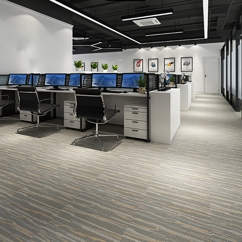 Sikunuo | Waterproof Plastic Floor Rectangular Fabric Look Square Edge Floor Tile