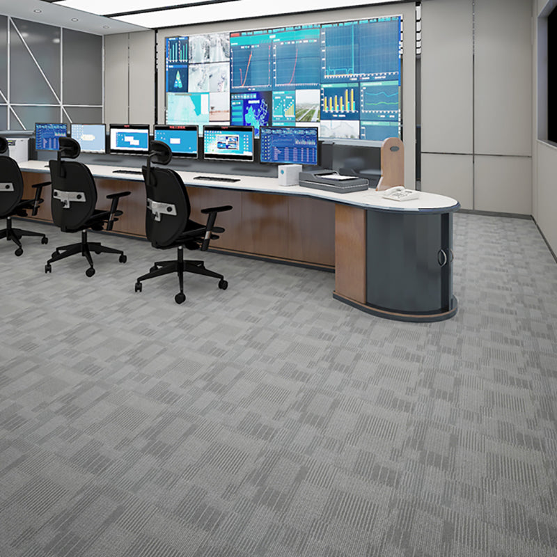 Sikunuo | Waterproof Plastic Floor Rectangular Fabric Look Square Edge Floor Tile
