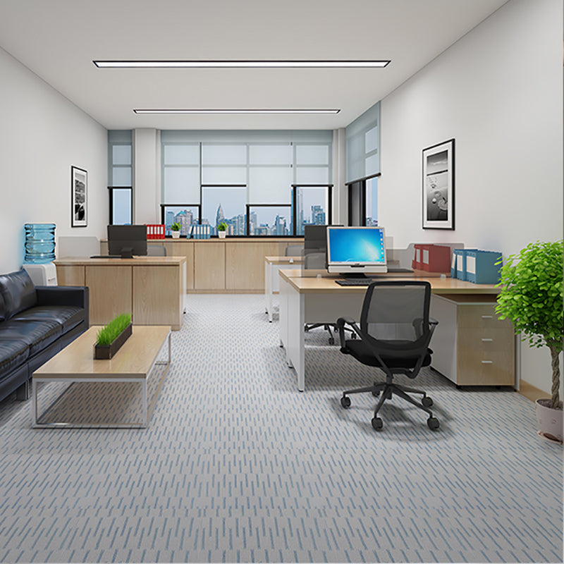 Sikunuo | Waterproof Plastic Floor Rectangular Fabric Look Square Edge Floor Tile
