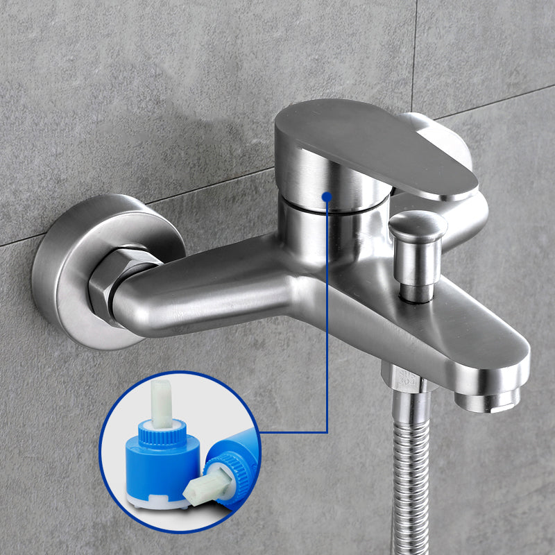 Sikunuo | Contemporary Bathtub Filling Trim 304 Stainless Steel Wall Mounted Bathtub Faucet