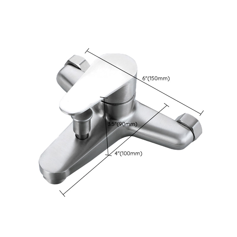 Sikunuo | Contemporary Bathtub Filling Trim 304 Stainless Steel Wall Mounted Bathtub Faucet