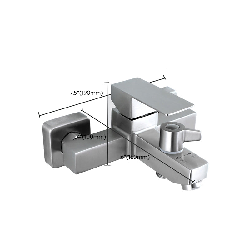 Sikunuo | Modern Bathtub Faucet Mounting Kit 304 Stainless Steel Wall Mount Bathroom Faucet