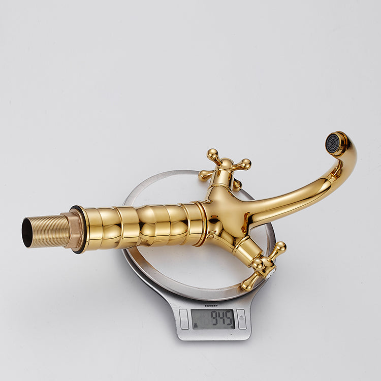 Sikunuo | Vintage Wide Spread Bathroom Faucet Industrial Lever Sink Faucet