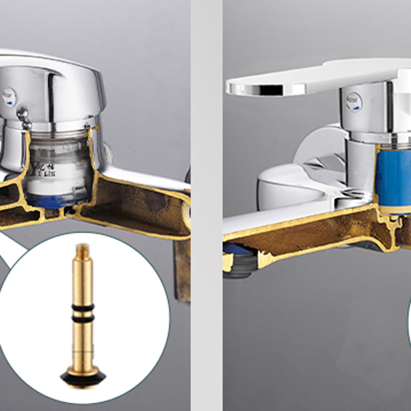 Sikunuo | Popular Wall-Mounted Bathtub Faucet Fixed Lever Handle Bathtub Filler Trim
