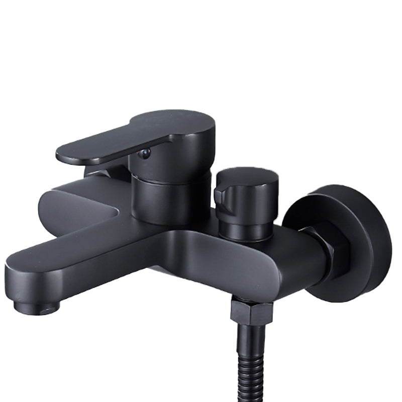 Sikunuo | Modern Bathtub Faucet Lever Handle Wall Mounted Fixed Bathtub Faucet