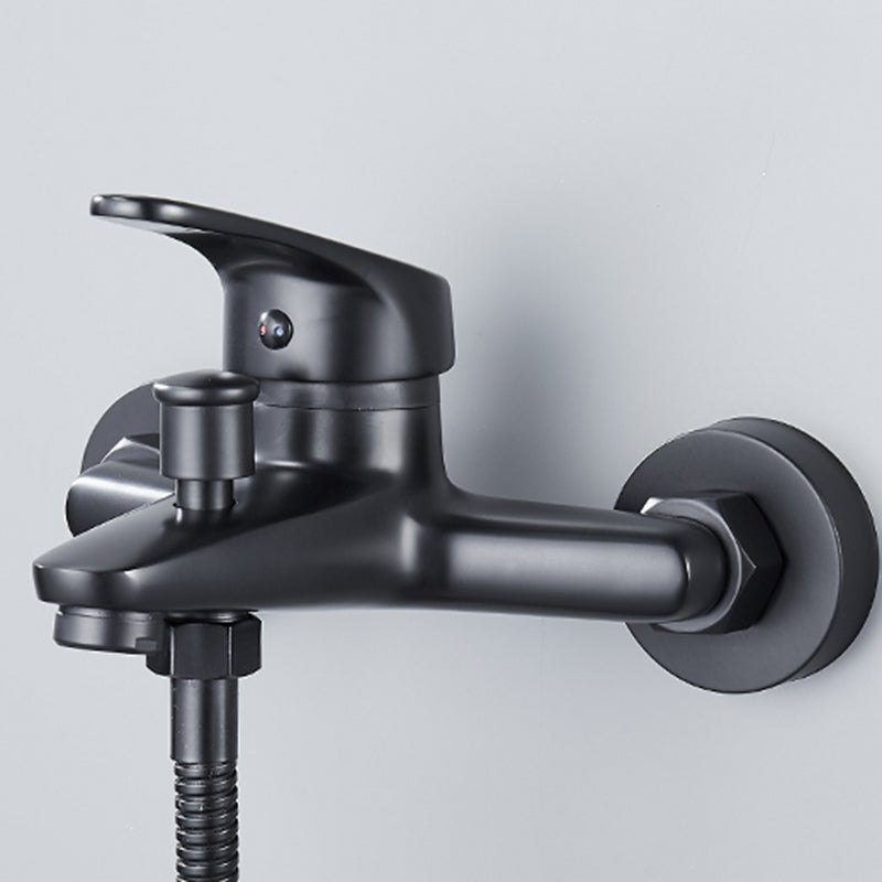 Sikunuo | Modern Bathtub Faucet Lever Handle Wall Mounted Fixed Bathtub Faucet