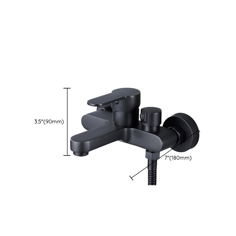 Sikunuo | Modern Bathtub Faucet Lever Handle Wall Mounted Fixed Bathtub Faucet