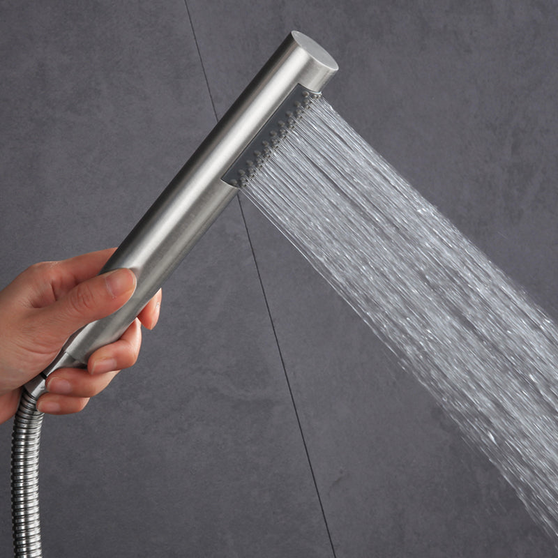 Sikunuo | Cylindrical Hand Shower with Self-Cleaning Stainless Steel Wall Shower Head