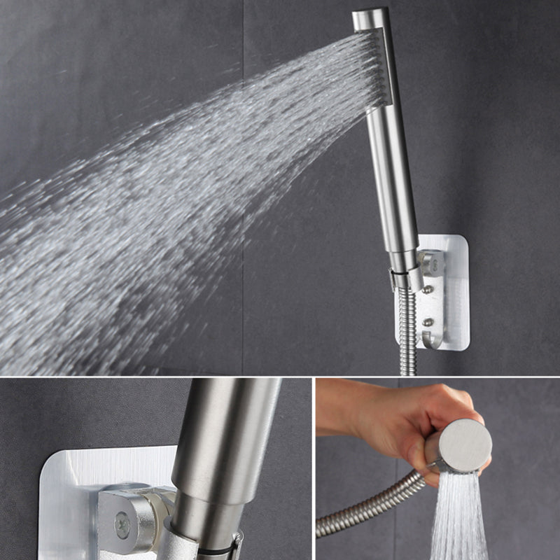 Sikunuo | Cylindrical Hand Shower with Self-Cleaning Stainless Steel Wall Shower Head