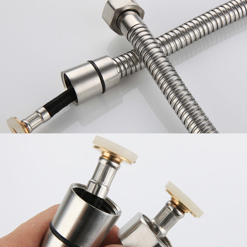 Sikunuo | Cylindrical Hand Shower with Self-Cleaning Stainless Steel Wall Shower Head