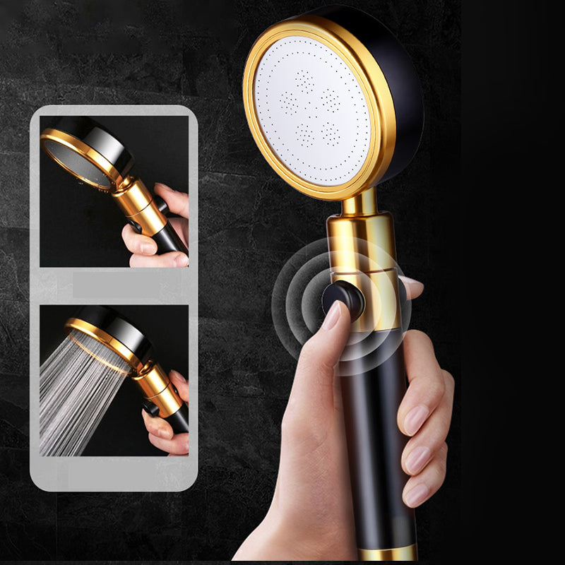 Sikunuo | Modern Metal Hand Shower in Black Water efficient round Shower Head
