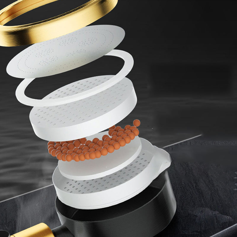 Sikunuo | Modern Metal Hand Shower in Black Water efficient round Shower Head