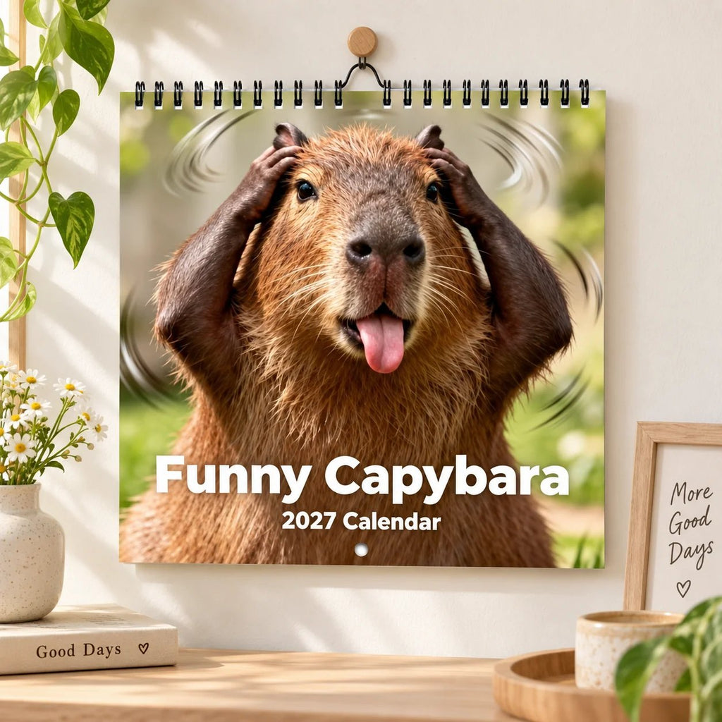 Funny Capybara 2027 Wall Calendar