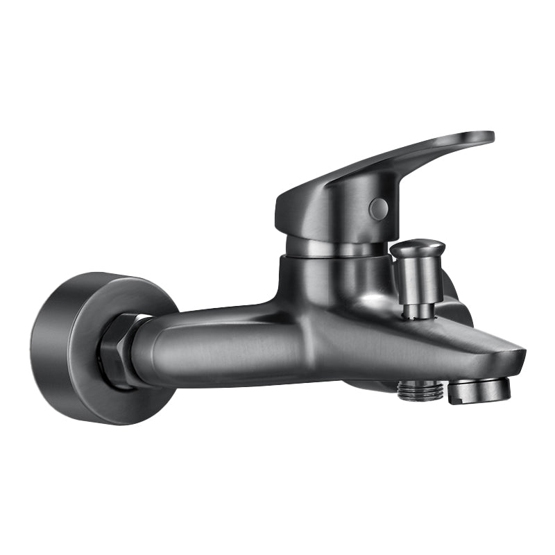 Sikunuo | Low Arch Bathtub Faucet Hose Wall-Mounted Single Lever Tub Filler with Hand Shower
