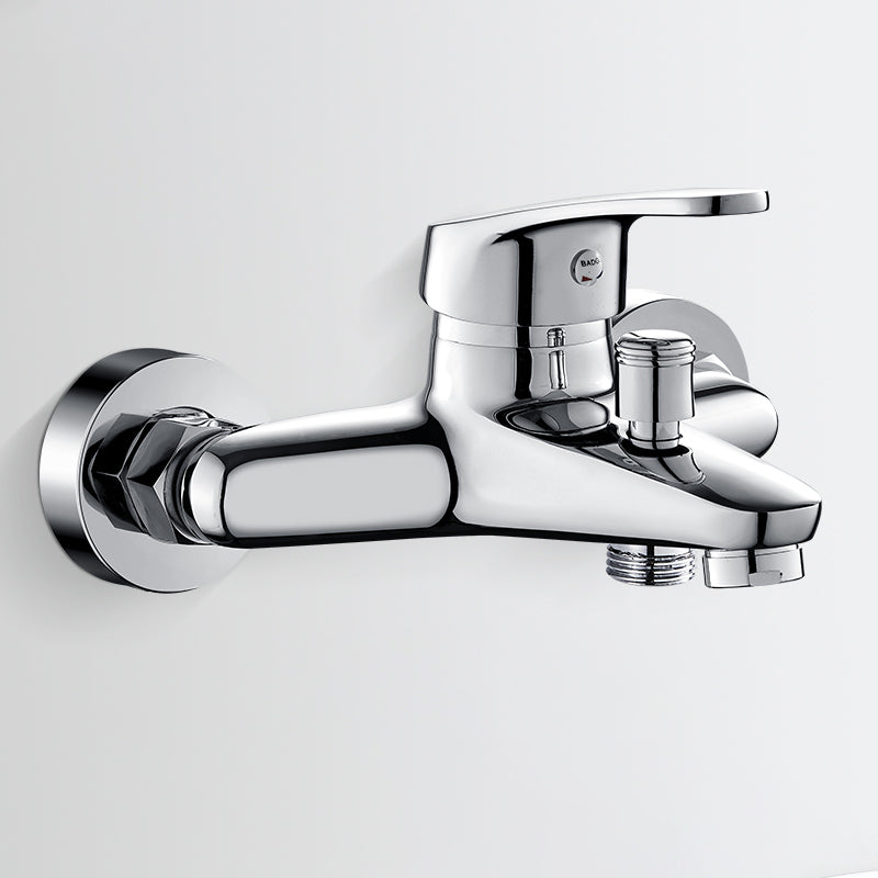 Sikunuo | Low Arch Bathtub Faucet Hose Wall-Mounted Single Lever Tub Filler with Hand Shower