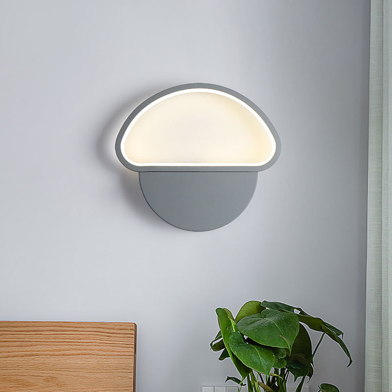 Sikunuo | Mushroom-shaped wall lamp wall light contemporary acrylic gray LED wall-mounted light for bedroom