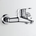 Sikunuo | Bathtub filler wall mount hand shower single lever handle 2 holes low arc bathtub faucet with hose