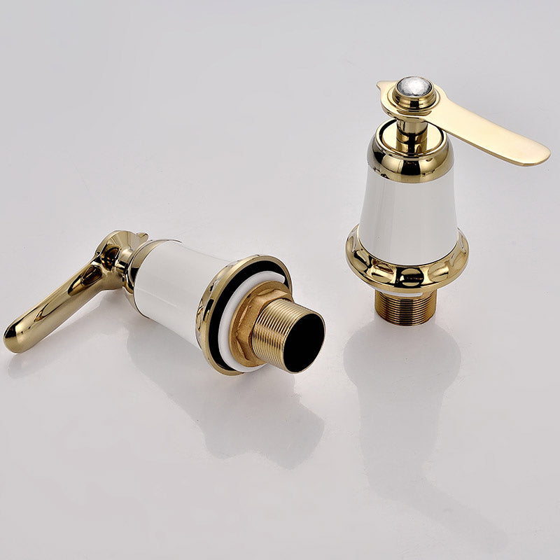Sikunuo | Glam Bathtub Faucet Trim Deck Mounted Lever Handle Swivel Spout Bathtub Faucet