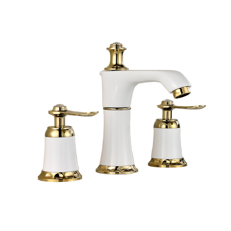 Sikunuo | Glam Bathtub Faucet Trim Deck Mounted Lever Handle Swivel Spout Bathtub Faucet