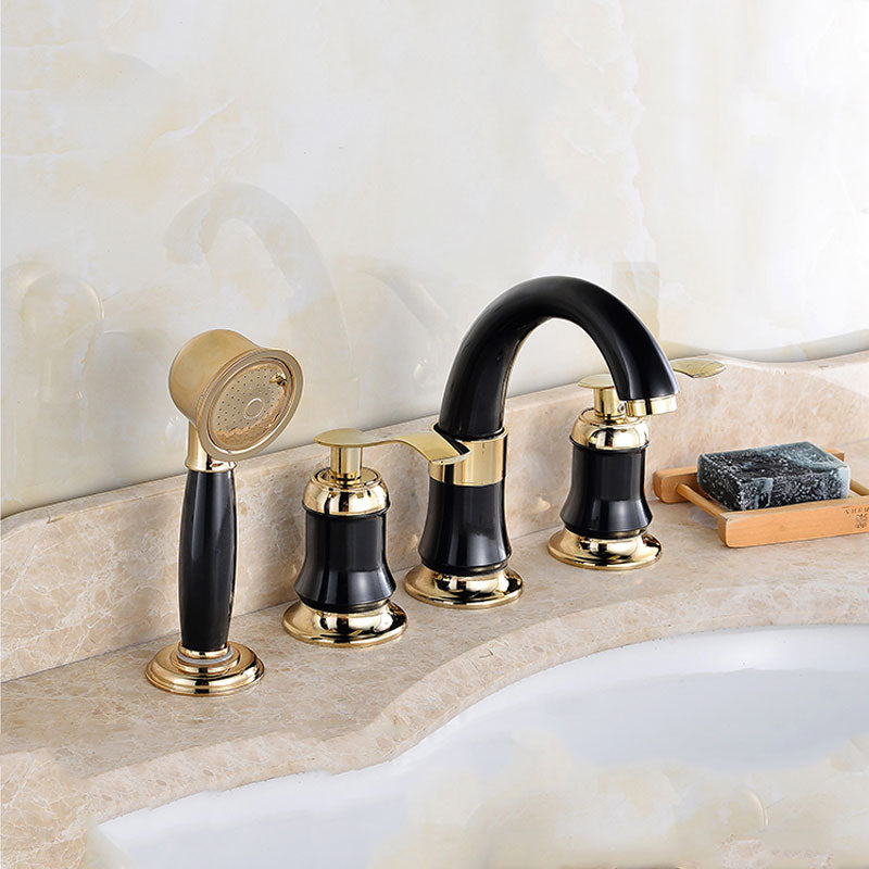 Sikunuo | Tradition Bathtub Filler Trim Deck-Mounted Swing Spout Bathtub Filler