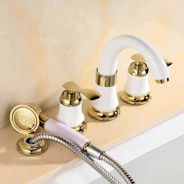 Sikunuo | Tradition Bathtub Filler Trim Deck-Mounted Swing Spout Bathtub Filler