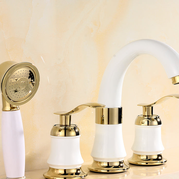 Sikunuo | Tradition Bathtub Filler Trim Deck-Mounted Swing Spout Bathtub Filler