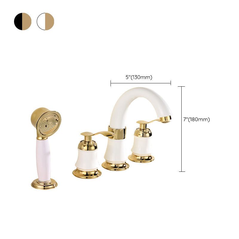 Sikunuo | Tradition Bathtub Filler Trim Deck-Mounted Swing Spout Bathtub Filler