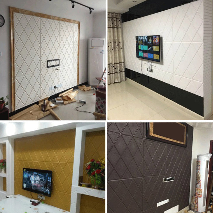 Sikunuo | Contemporary Wall Panels 3D Embossed Waterproof Wall Panels
