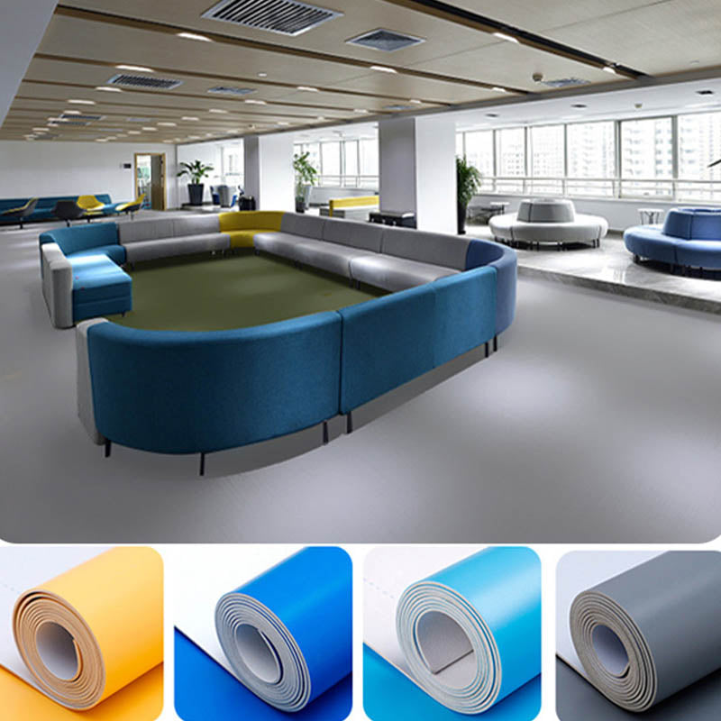 Sikunuo | Modern Style PVC Floor Covering Pure Color Waterproof Fire-Resistant PVC Floor Covering