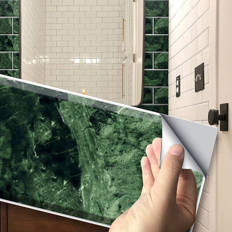 Sikunuo | Mosaic tiles peel and attach tiles PVC backsplash peel and attach wall tiles in green