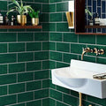 Sikunuo | Mosaic tiles peel and attach tiles PVC backsplash peel and attach wall tiles in green