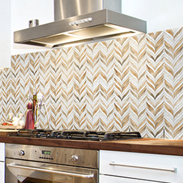 Sikunuo | Contemporary Mosaic Tile Peel and Stick Tile Kitchen Backsplash Peel and Stick Wall Tile